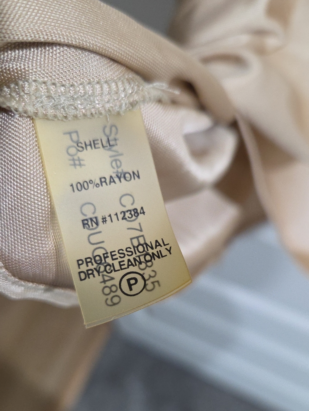 Calvin Klein Champagne Gold Faux Wrap V-Neck Tie Waist Cocktail Dress Size 6 - Picture 7 of 8